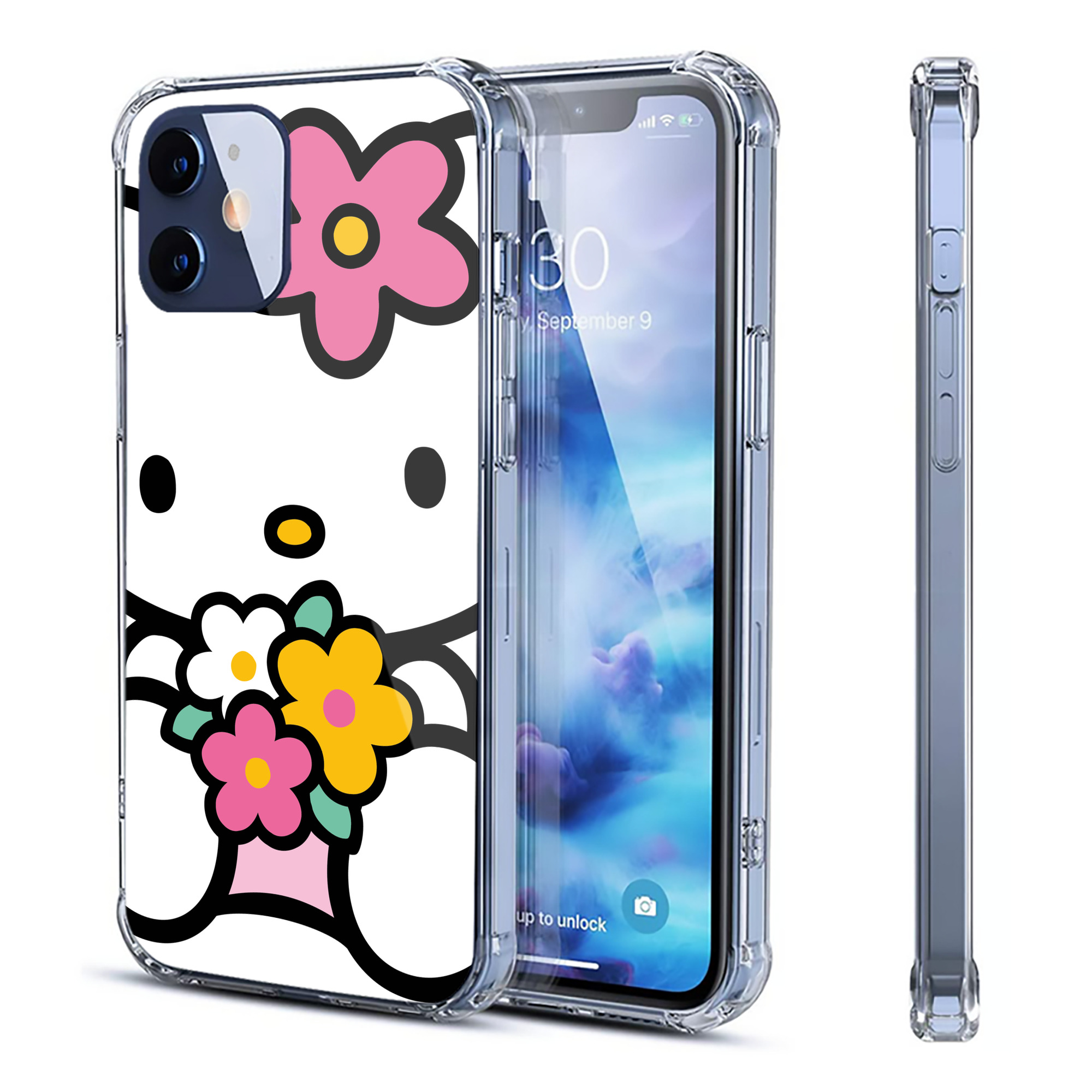 （画像用） Hello Kitty ハローキティ 【iPhone 12シリーズ対応】透明スマホケース（クリアソフトケース）